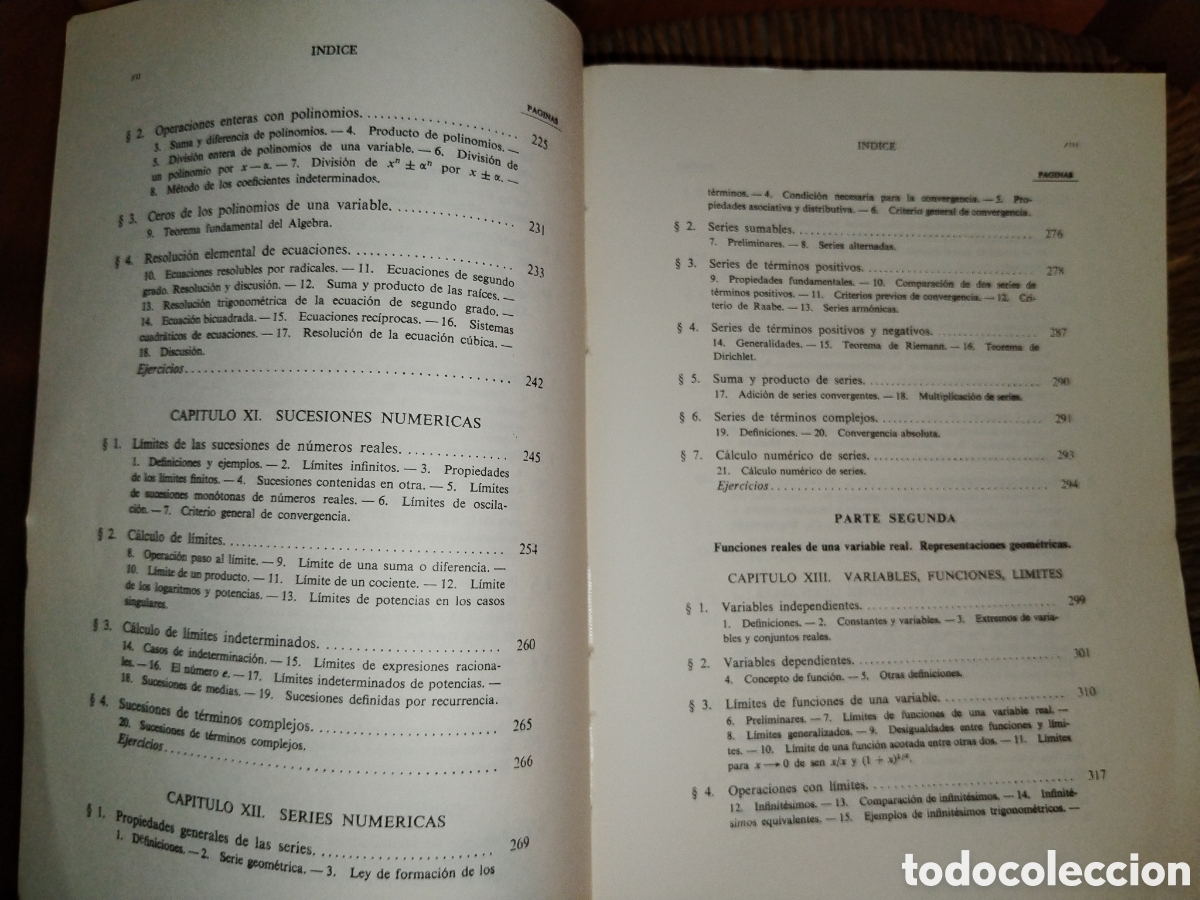 Libros de segunda mano de ciencias: Elementos de matem&aacute;ticas. Rey Pastor. De Castro Brzezicki. 1974 - Foto 7