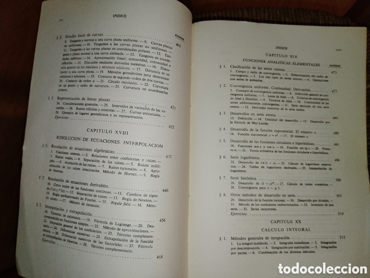 Libros de segunda mano de ciencias: Elementos de matem&aacute;ticas. Rey Pastor. De Castro Brzezicki. 1974 - Foto 9