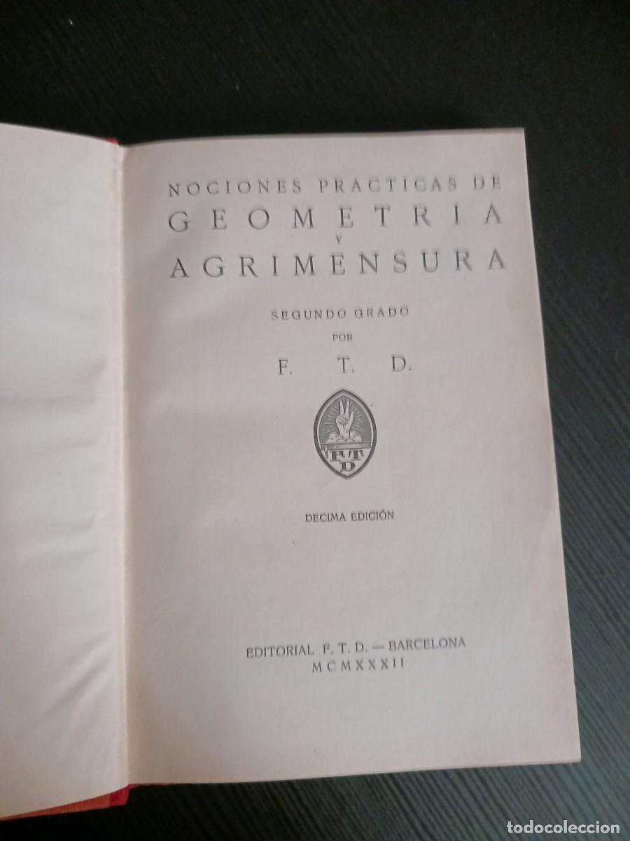Libros de segunda mano de ciencias: Geometr&iacute;a - Segundo grado - 1932 - Foto 2