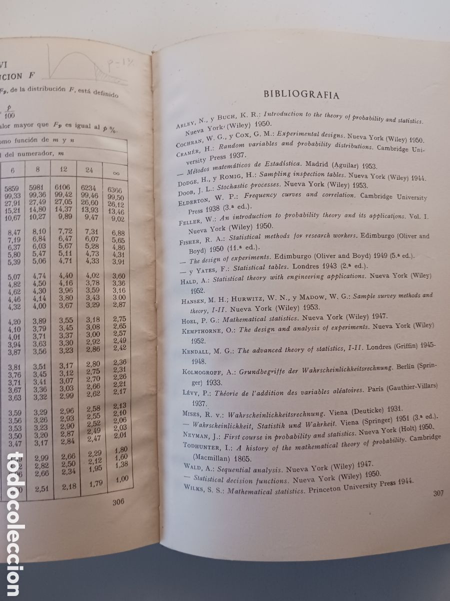 Libros de segunda mano de ciencias: Elementos de la teor&iacute;a de probabilidades y aplicaciones 1963 Harald Cramer - Foto 5
