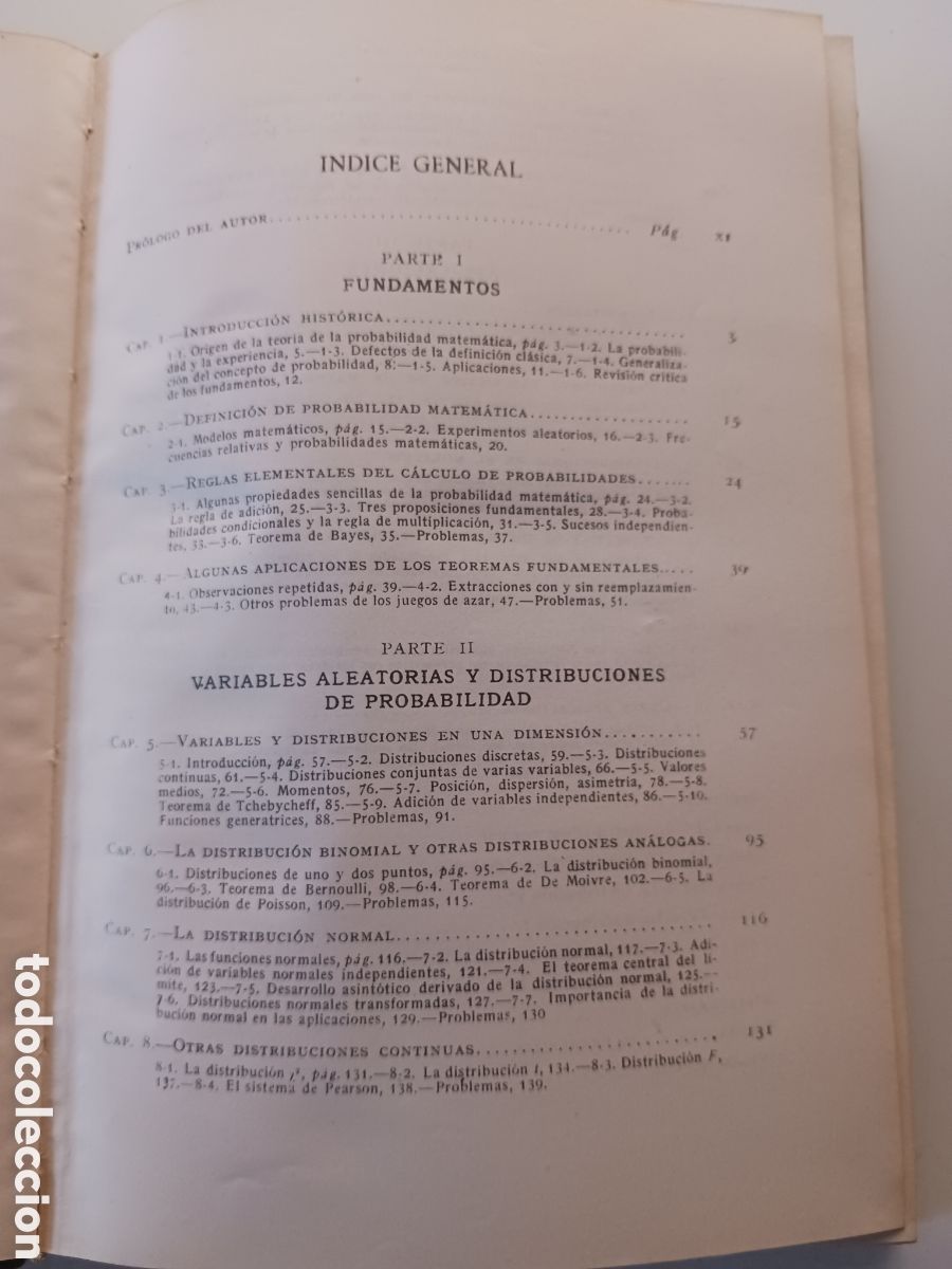 Libros de segunda mano de ciencias: Elementos de la teor&iacute;a de probabilidades y aplicaciones 1963 Harald Cramer - Foto 7
