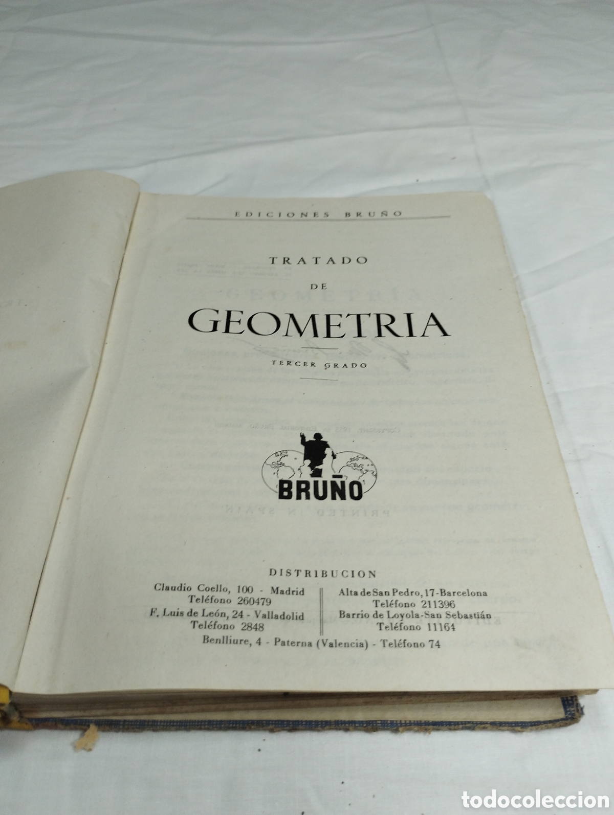 Libros de segunda mano de ciencias: Tratado de geometr&iacute;a, tercer grado. Ediciones Bru&ntilde;o, 1955 KKB - Foto 3