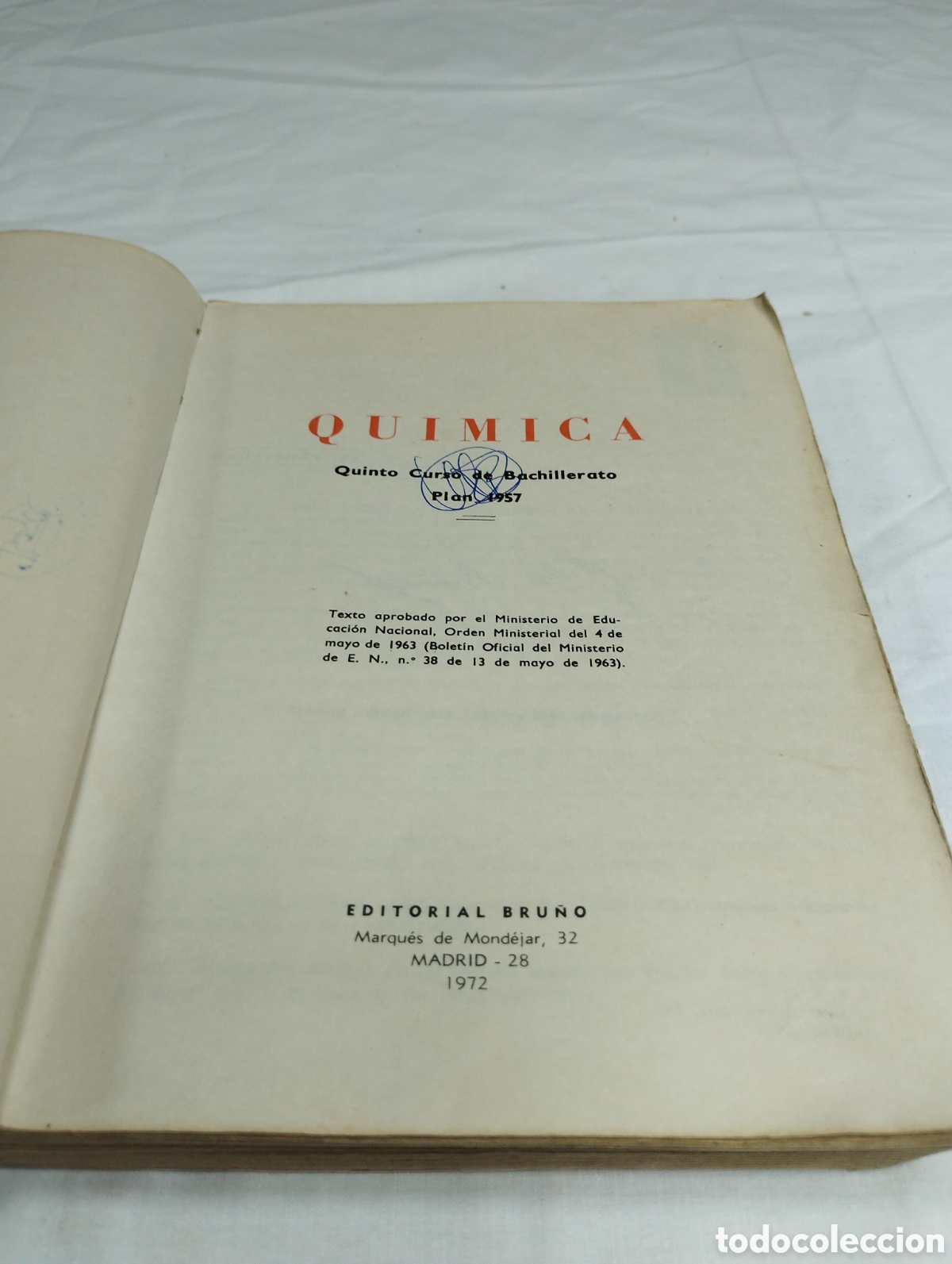 Libros de segunda mano de ciencias: Qu&iacute;mica, 5&deg; curso. Editorial Bru&ntilde;o, 1957 KKB - Foto 3