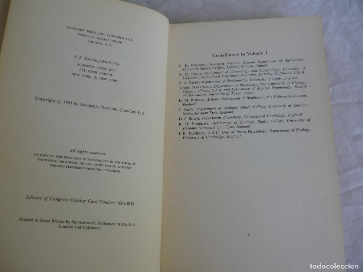 Libros de segunda mano: Advances in insect physiology, 1963, Academic press, en ingl&eacute;s - Foto 7