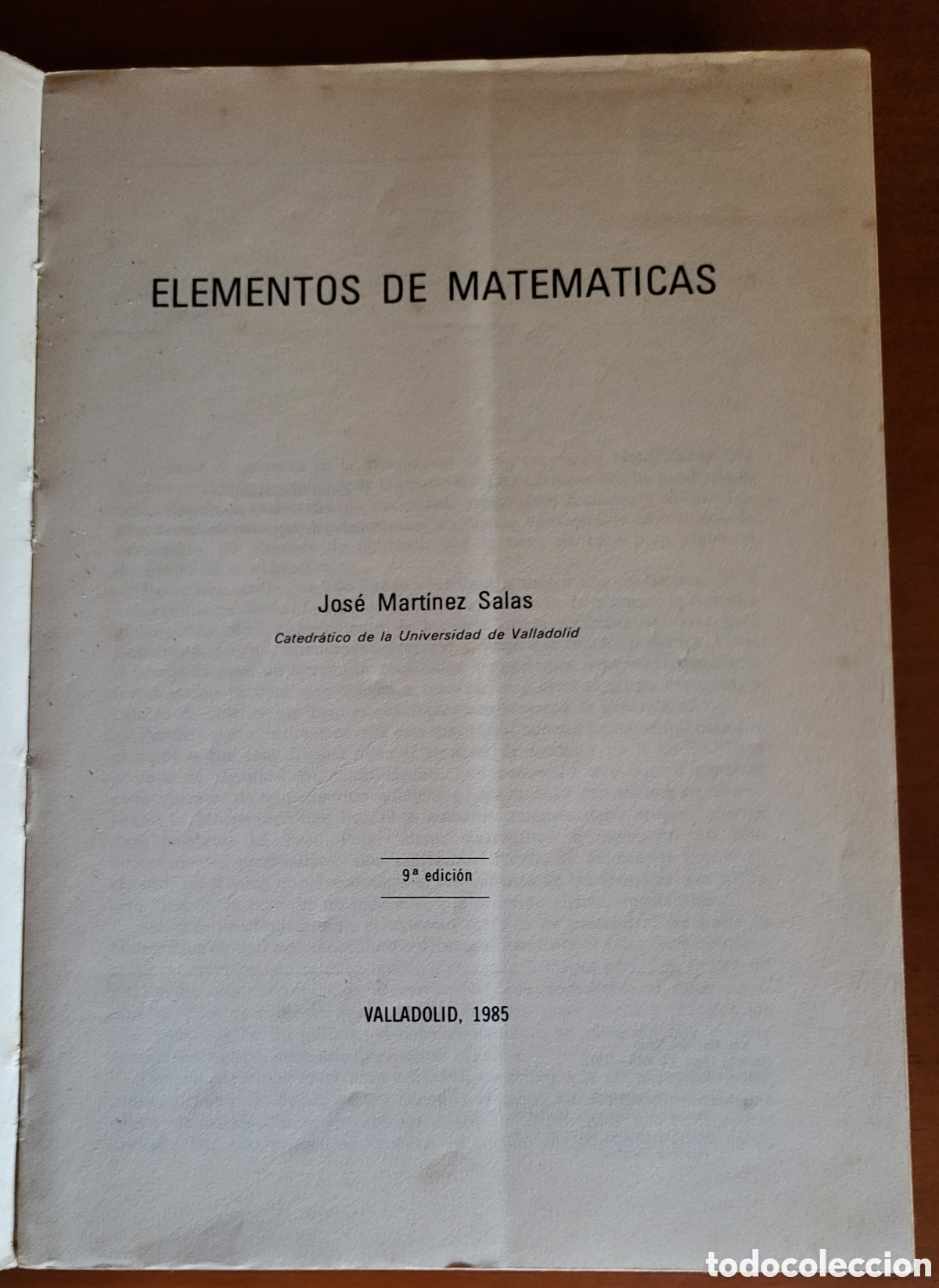 Libros de segunda mano de ciencias: Elementos de Matematicas/Jose Martinez Salas - Foto 2