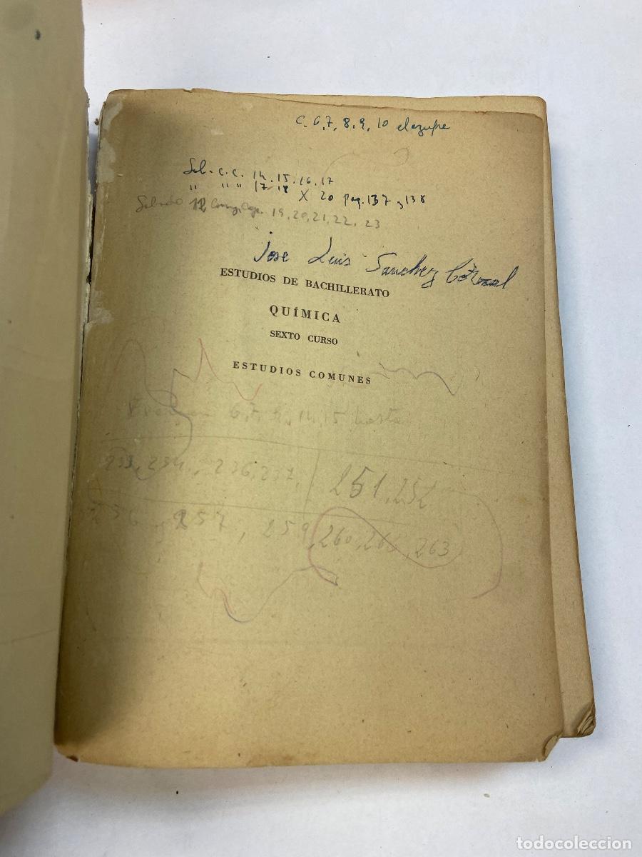 Libros de segunda mano de ciencias: LIBRO ANTIGUO QU&Iacute;MICA - MORENO ALCA&Ntilde;IZ - Foto 2