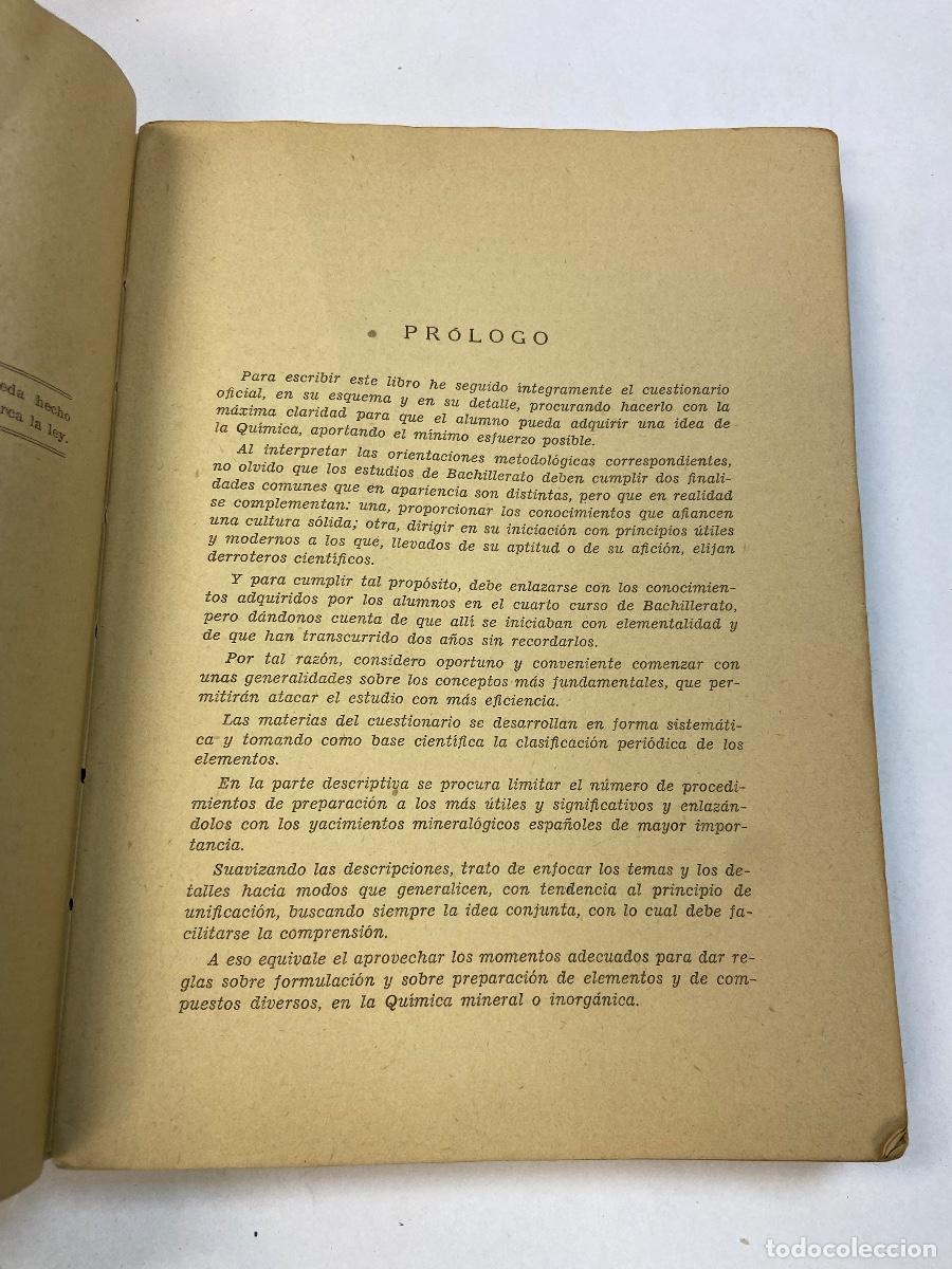 Libros de segunda mano de ciencias: LIBRO ANTIGUO QU&Iacute;MICA - MORENO ALCA&Ntilde;IZ - Foto 6