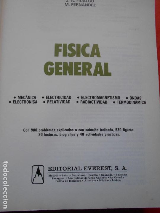 Libros de segunda mano de ciencias: F&Iacute;SICA GENERAL FIDALGO/HERNANDEZ - Foto 3
