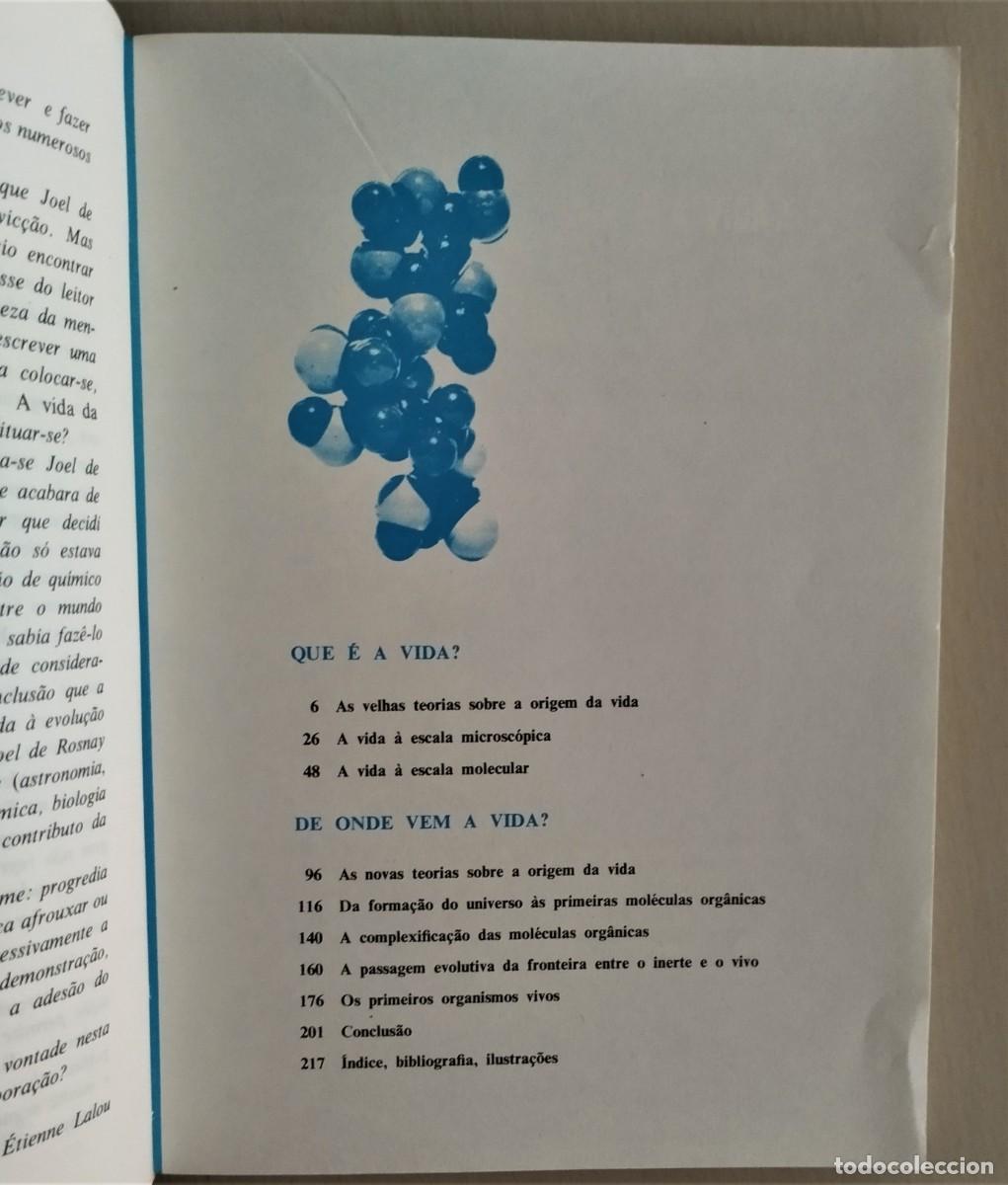 Libros de segunda mano: As Origens da Vida - do &aacute;tomo &agrave; c&eacute;lula de Joel de Rosnay - Foto 5