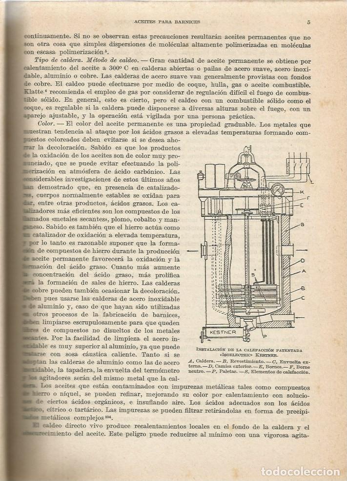 Libros de segunda mano de ciencias: LOS BARNICES Y SUS CONSTITUYENTES - H.W.CHATFIELD - 1949 - Foto 5