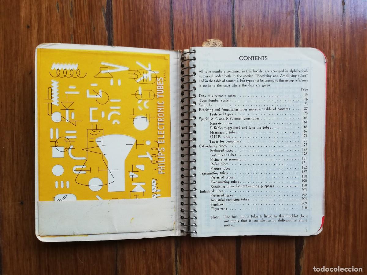 Libros de segunda mano de ciencias: Librito Philips Pocket Book. Electronic tubes semi-conductors components material. 1954 - Foto 2