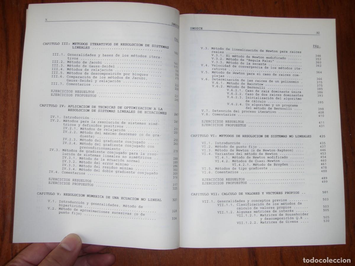 Libros de segunda mano de ciencias: METODOS Y ALGORITMOS BASICOS DEL ALGEBRA NUMERICA ED REVERTE - Foto 5