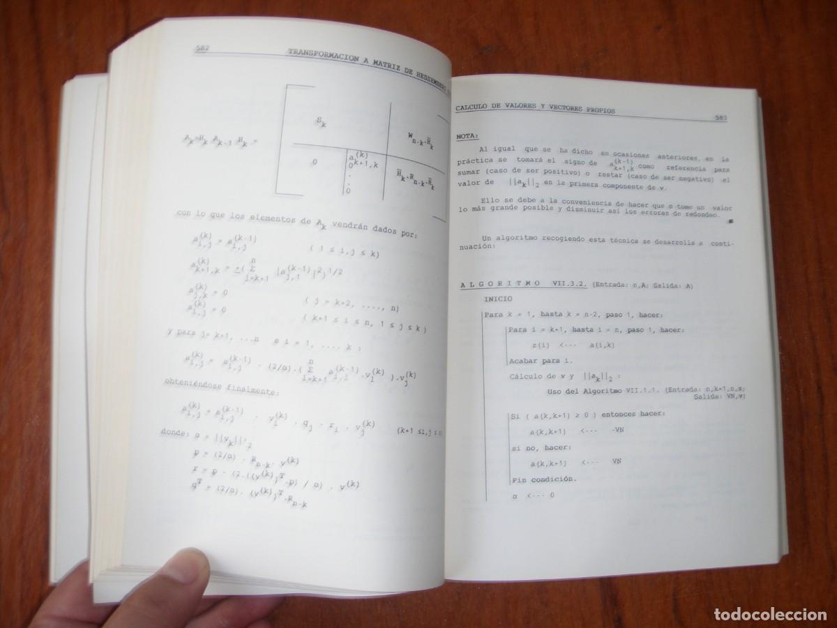 Libros de segunda mano de ciencias: METODOS Y ALGORITMOS BASICOS DEL ALGEBRA NUMERICA ED REVERTE - Foto 10