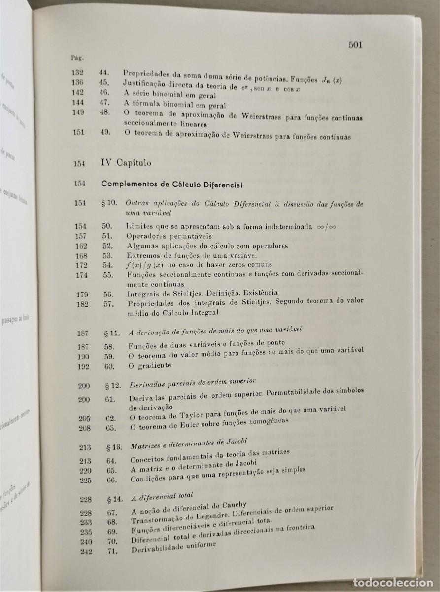 Libros de segunda mano de ciencias: Li&ccedil;&otilde;es de C&aacute;lculo Diferencial e Integral II Volume de Alexander Ostrowski - Foto 12