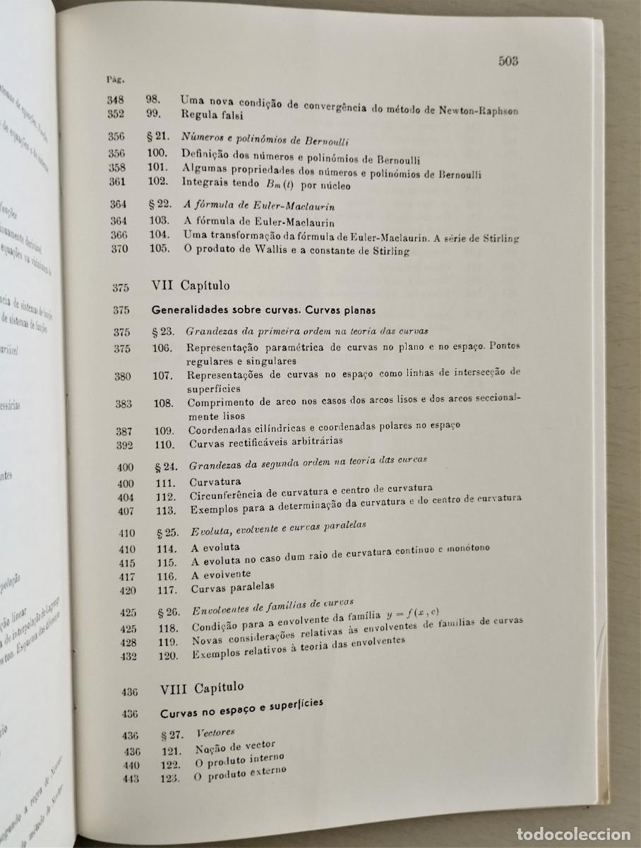 Libros de segunda mano de ciencias: Li&ccedil;&otilde;es de C&aacute;lculo Diferencial e Integral II Volume de Alexander Ostrowski - Foto 14