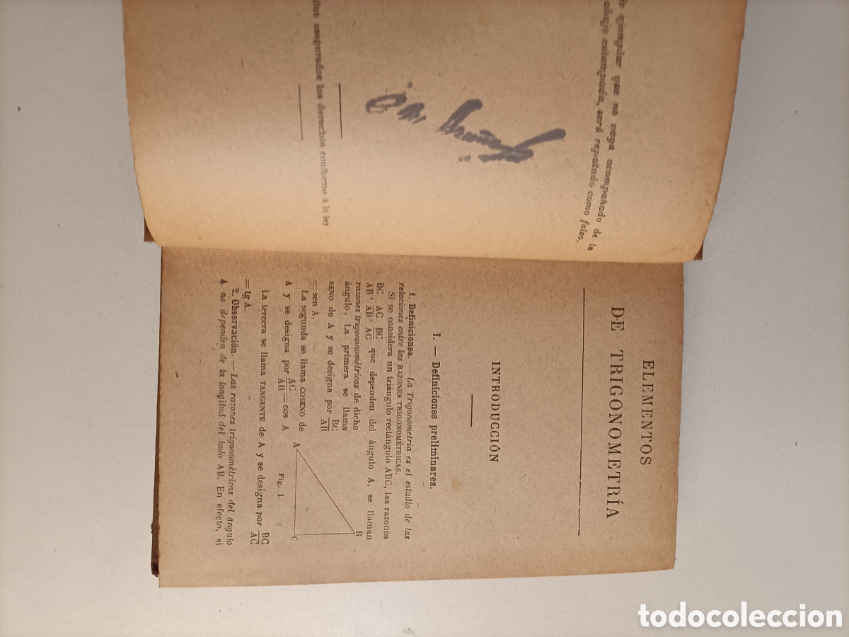 Libros de segunda mano de ciencias: Elementos de Trigonometr&iacute;a.G.M.Bru&ntilde;o ... matem&aacute;ticas - Foto 9