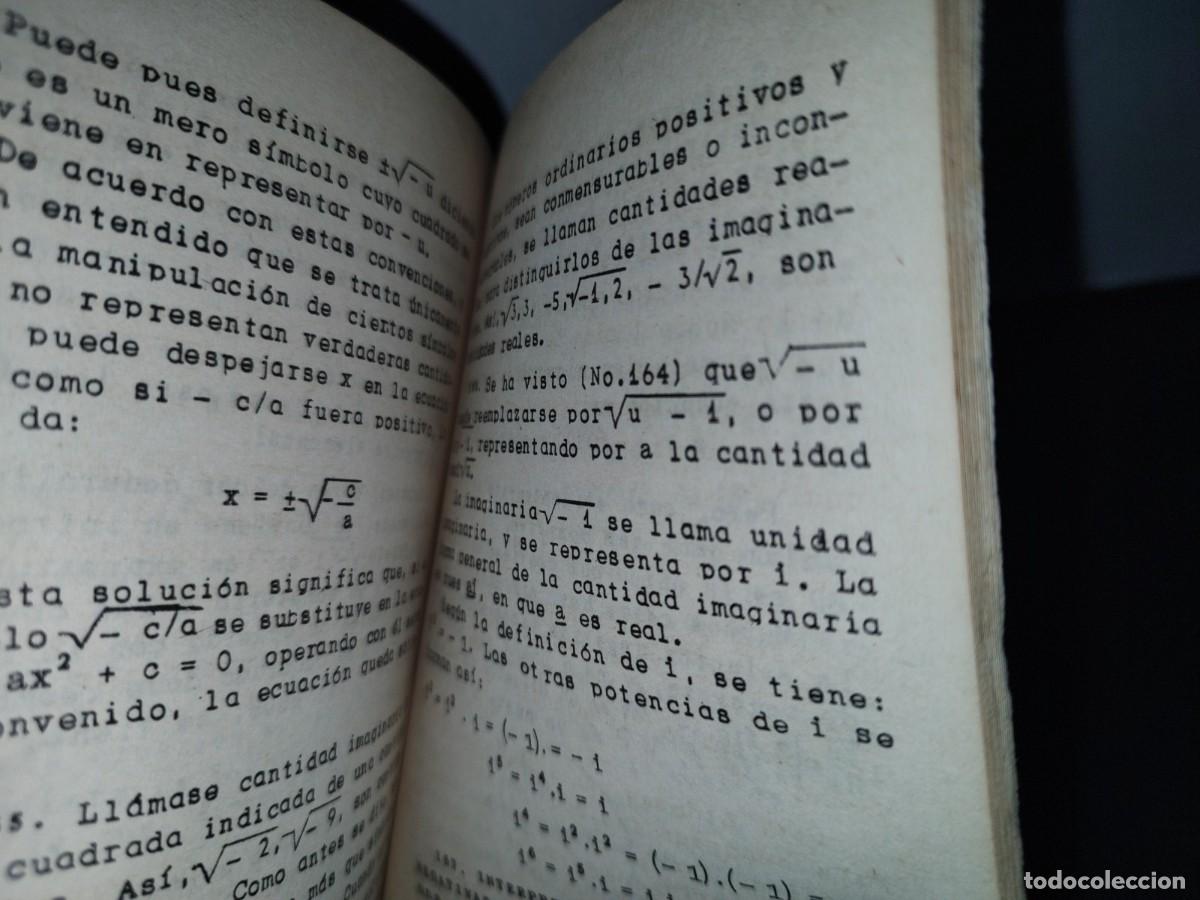 Libros de segunda mano de ciencias: 40- ANTIGUO LIBRO DE &Aacute;LGEBRA. TERCER A&Ntilde;O. ELEMENTOS DE &Aacute;LGEBRA - 30S - 40S - Foto 4