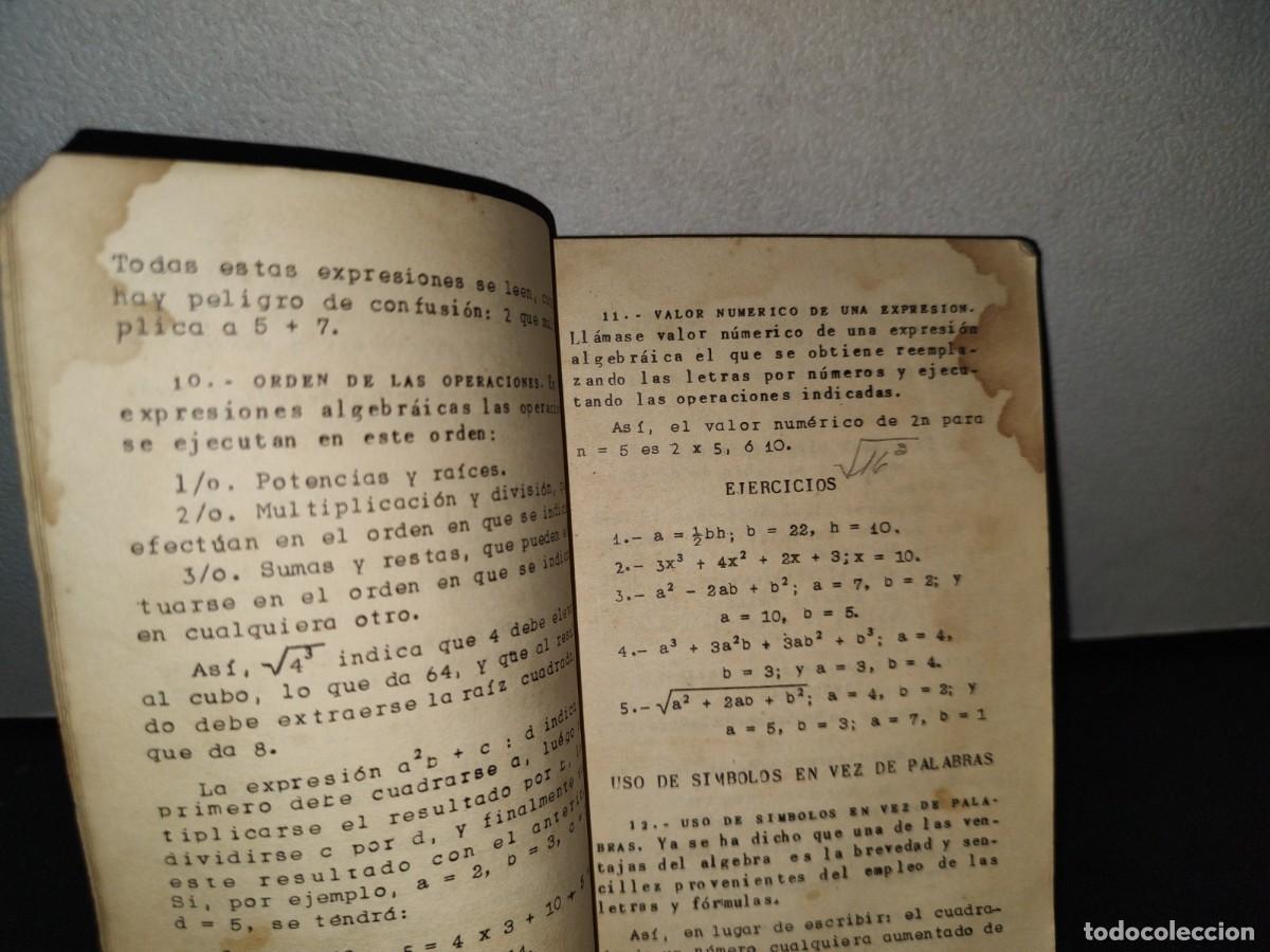 Libros de segunda mano de ciencias: 40- ANTIGUO LIBRO DE &Aacute;LGEBRA. TERCER A&Ntilde;O. ELEMENTOS DE &Aacute;LGEBRA - 30S - 40S - Foto 6