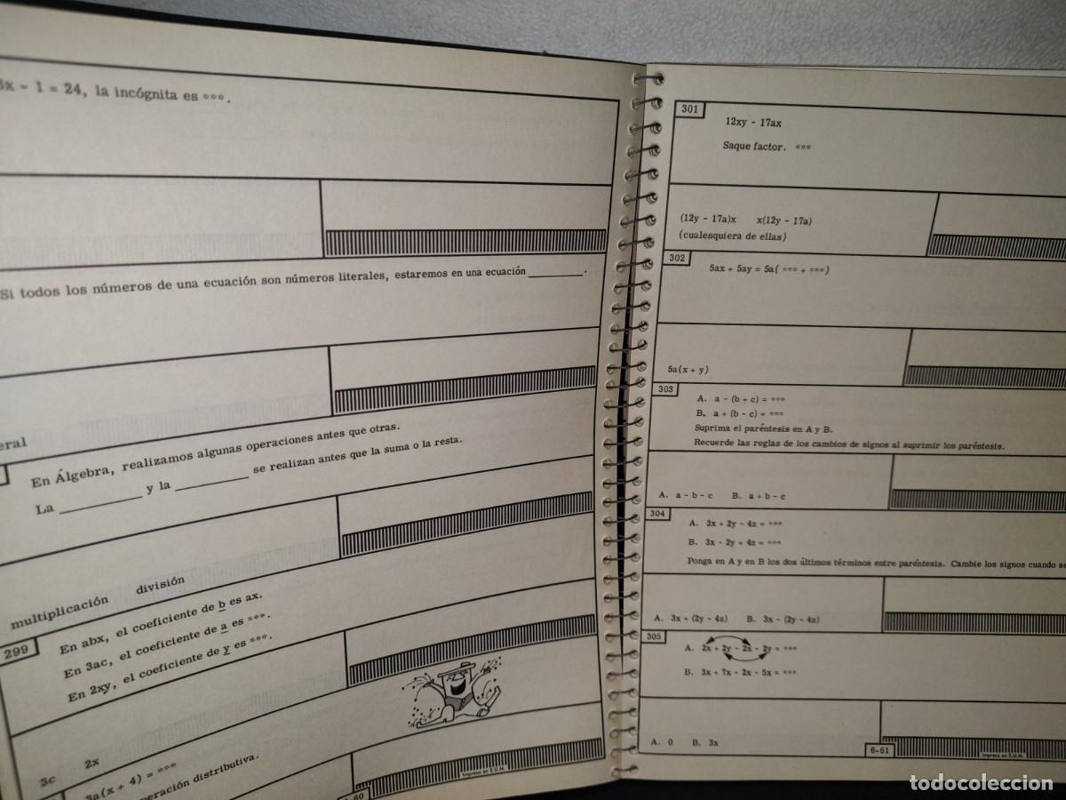Libros de segunda mano de ciencias: 166- TMI-GROLIER. UN CURSO DE ENSE&Ntilde;ANZA PROGRAMADA. VOLUMEN 2. FUNDAMENTOS DE &Aacute;LGEBRA - Foto 4