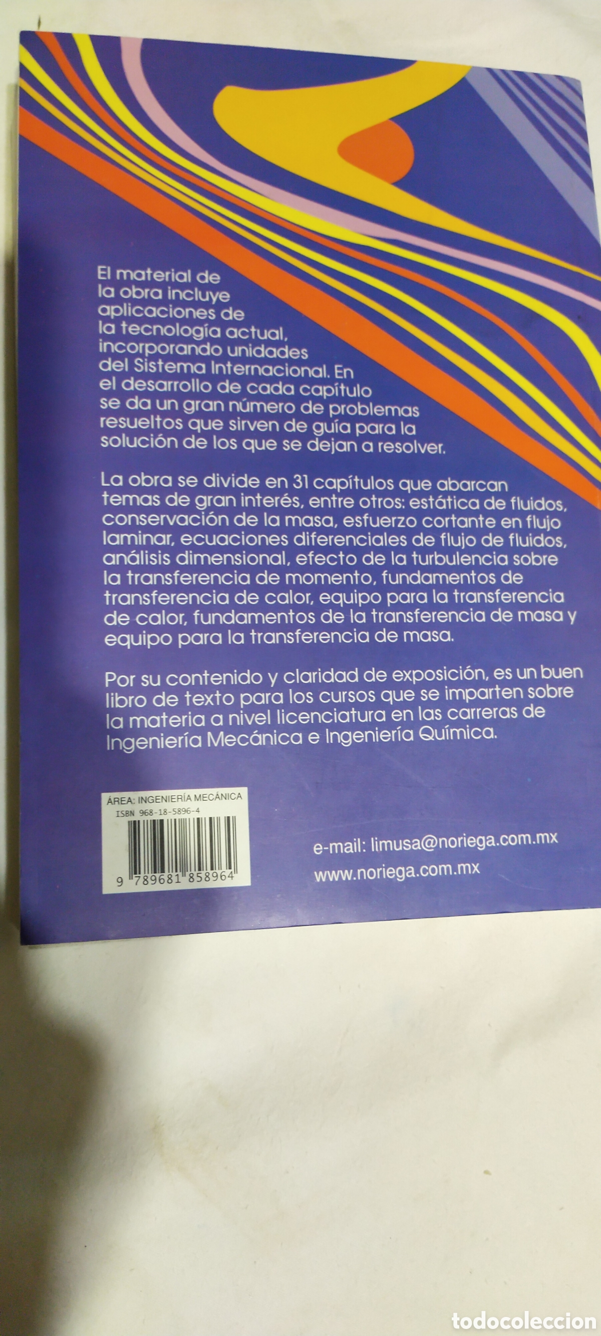Libros de segunda mano de ciencias: Fundamentos de transferencia de momento calor y masa welty - Foto 3