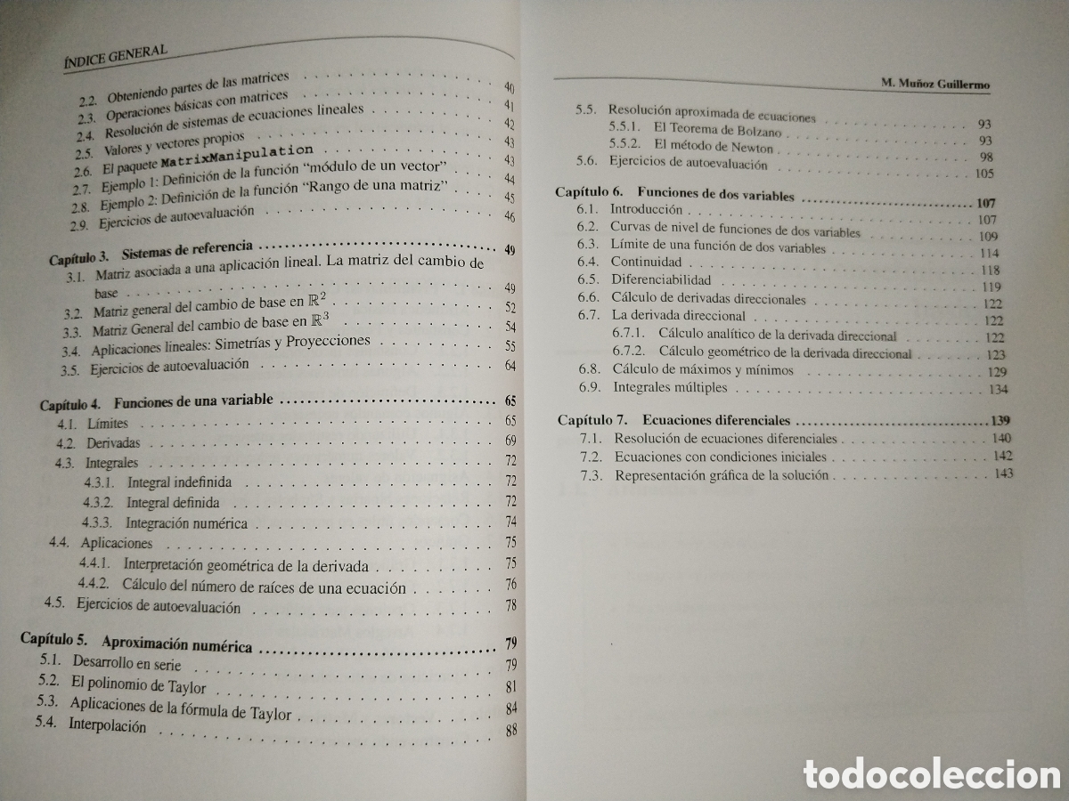 Libros de segunda mano de ciencias: Pr&aacute;cticas de fundamentos matem&aacute;ticos de la ingenier&iacute;a con Mathem&aacute;tica. Mar&iacute;a Mu&ntilde;oz Guillermo - Foto 5