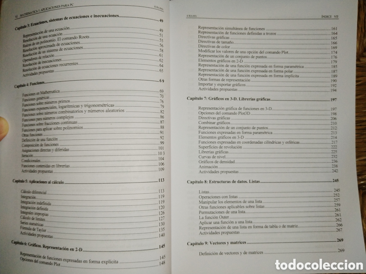 Libros de segunda mano de ciencias: Mathematica 5. Aplicaciones para PC. Agust&iacute;n Carrillo. Inmaculada llamas - Foto 4