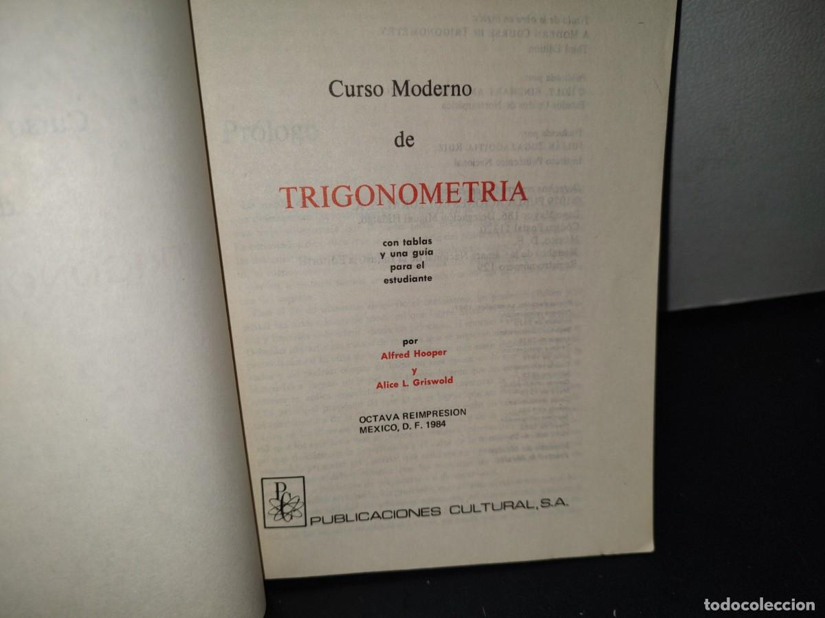 Libros de segunda mano de ciencias: 182- TRIGONOMETR&Iacute;A - HOOPER / GRISWOLD - Foto 3