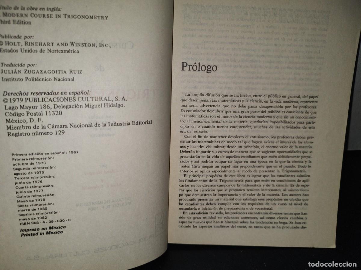 Libros de segunda mano de ciencias: 182- TRIGONOMETR&Iacute;A - HOOPER / GRISWOLD - Foto 4