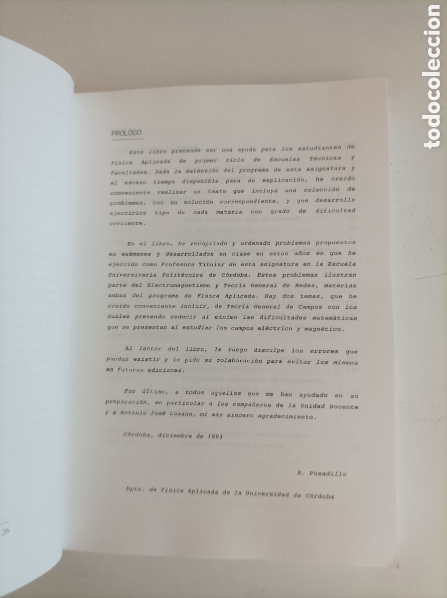 Libros de segunda mano de ciencias: Campos electromagn&eacute;ticos y teor&iacute;a de circuitos / R. POSADILLO S&Aacute;NCHEZ DE PUERTA. - Foto 5