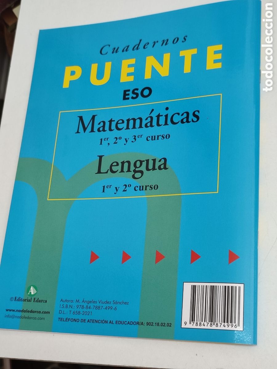 Libros de segunda mano de ciencias: Cuadernos Puente Matem&aacute;ticas Primer curso ESO Abarca - Foto 2
