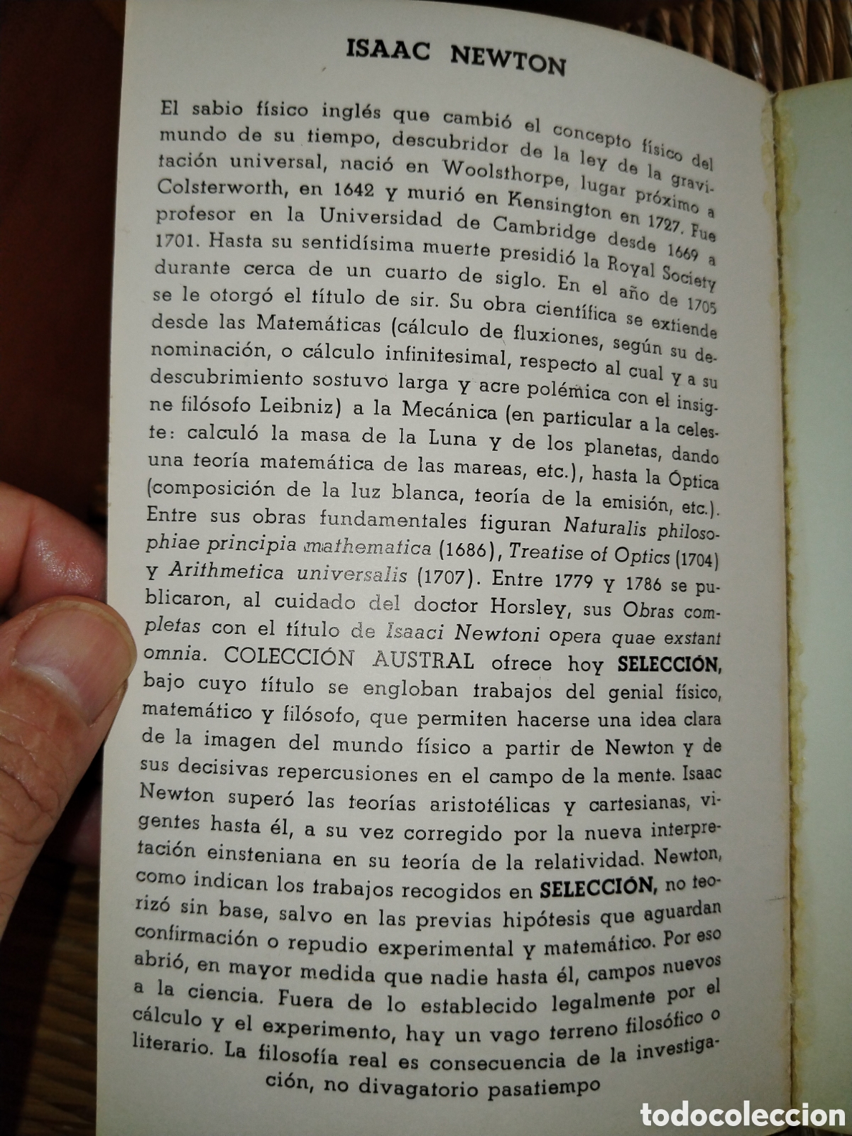 Libros de segunda mano de ciencias: Isaac Newton. Selecci&oacute;n. - Foto 2