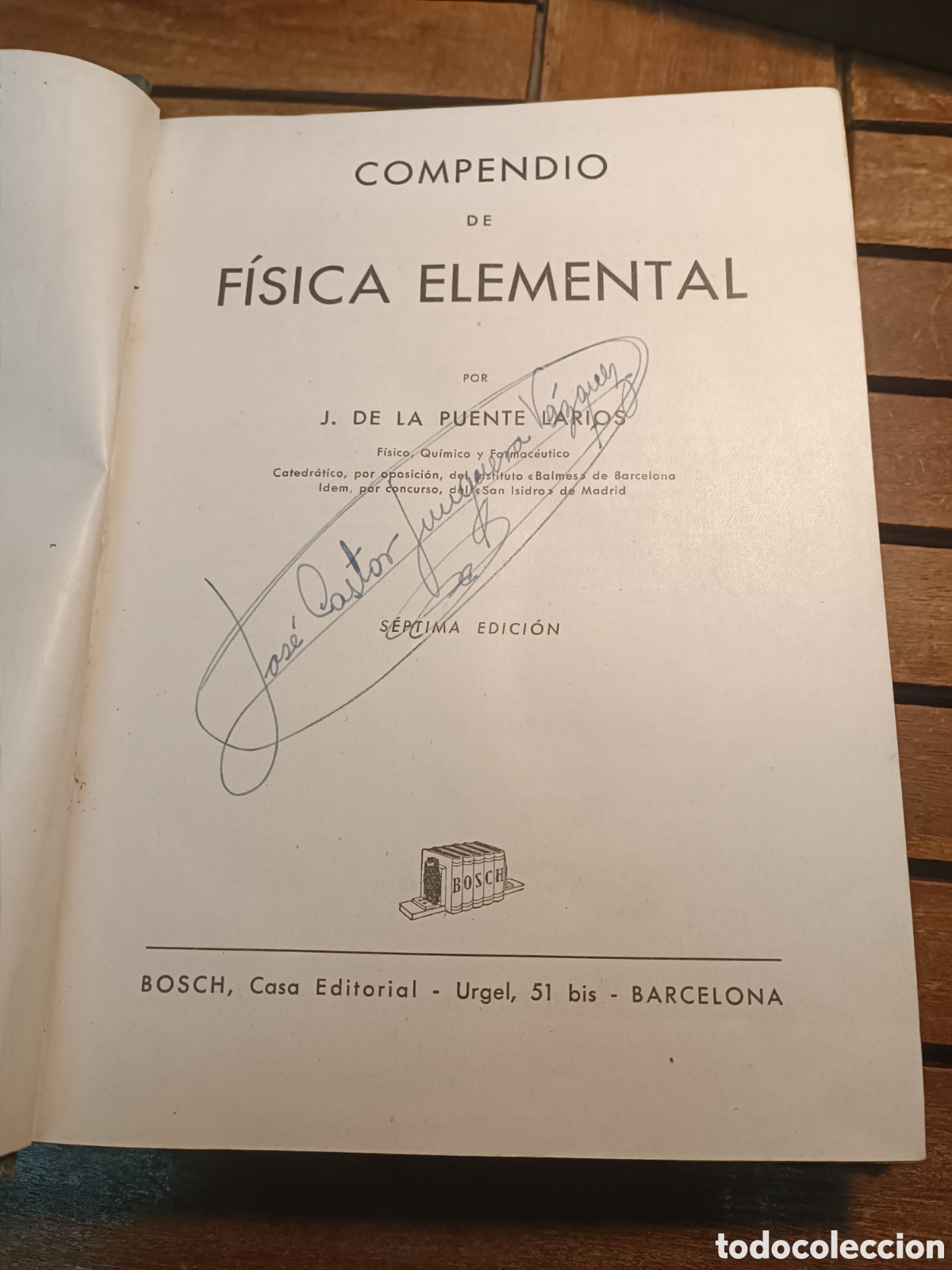 Libros de segunda mano de ciencias: Compendio de f&iacute;sica elemental. De la puente Larios 7 edici&oacute;n 1954 - Foto 1