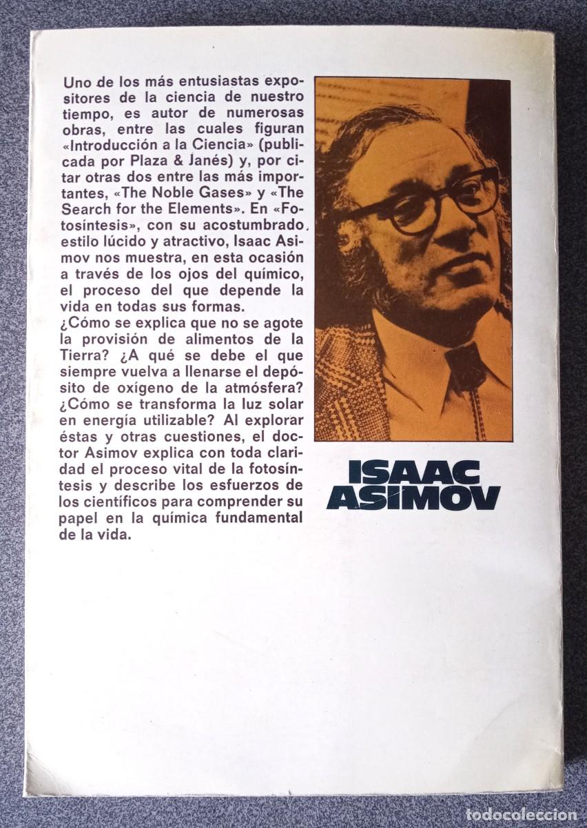 Libros de segunda mano: La Fotos&iacute;ntesis Isaac Asimov - Foto 8