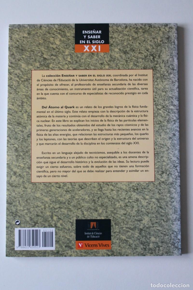 Libros de segunda mano de ciencias: Ram&oacute;n Pascual - Del &aacute;tomo al quark - Institut de Ci&egrave;ncies de lEducaci&oacute; UAB - Foto 2