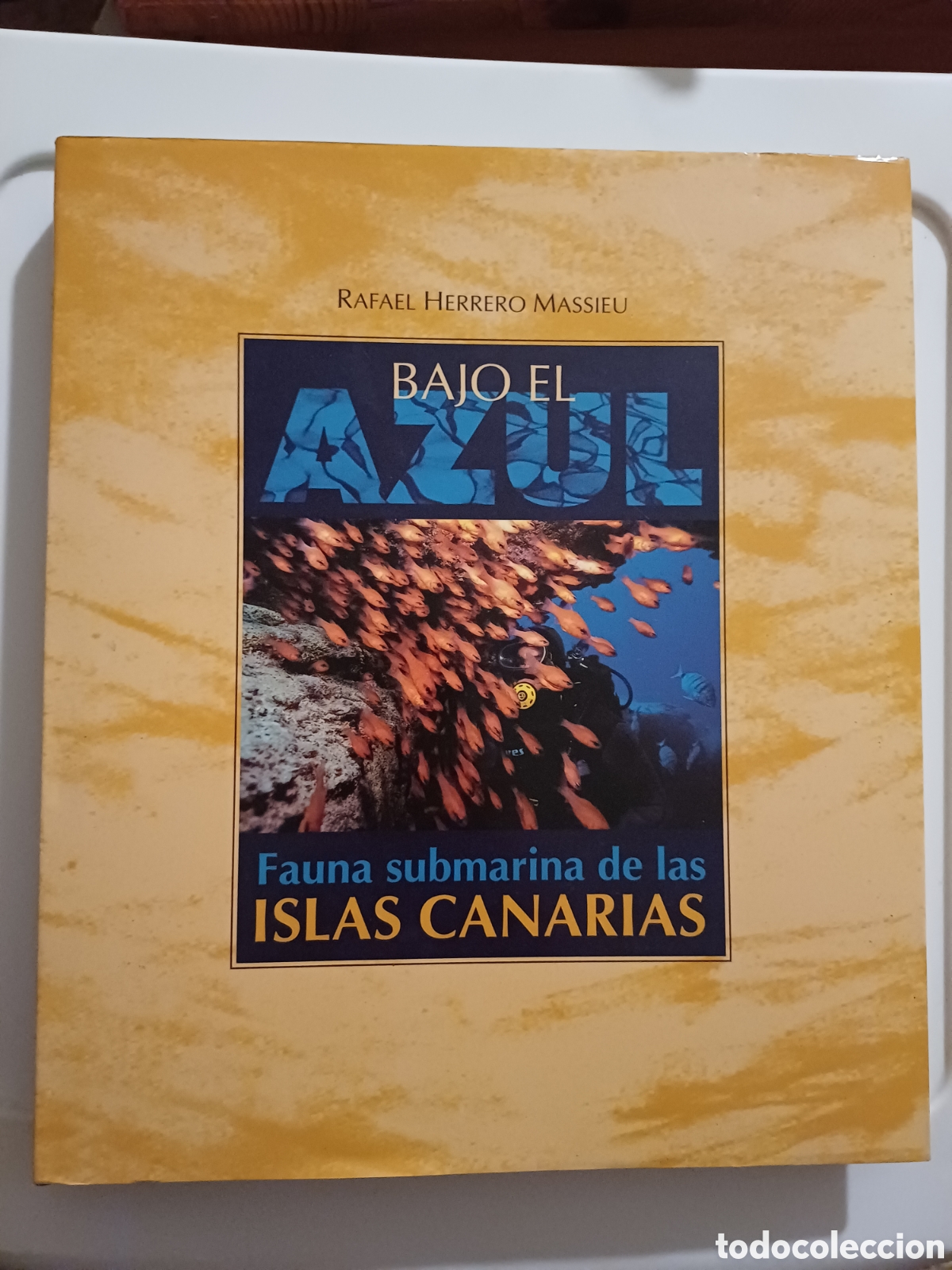 Second hand books: Bajo el azul Fauna submarina de las Islas Canarias Rafael Herrero Massieu Fotografia naturaleza mar