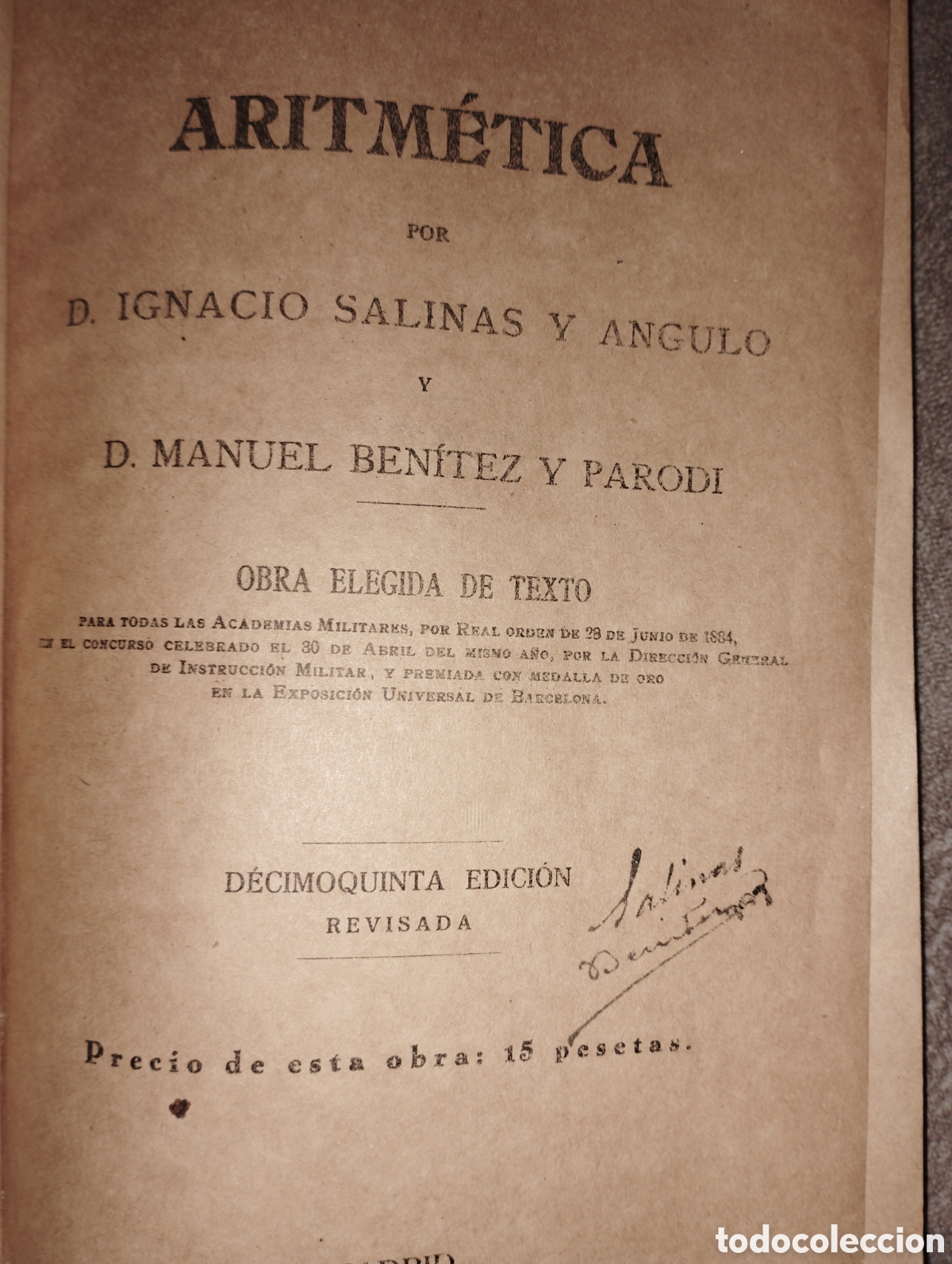 Libros de segunda mano de ciencias: Aritm&eacute;tica (Salinas y Ben&iacute;tez 1940 ) - Foto 3