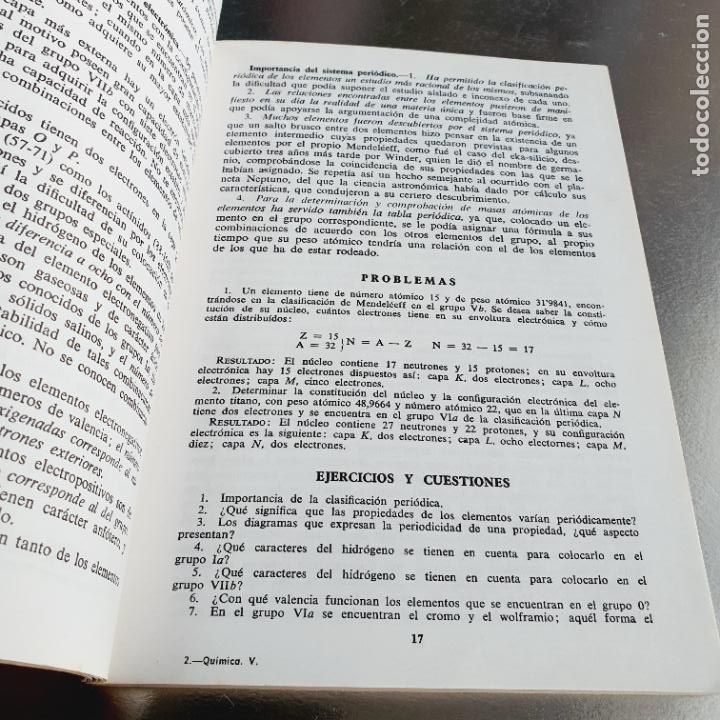 Libros de segunda mano de ciencias: LIBRO-QU&Iacute;MICA V-E.NAGORE-PROGRAMA-COLECCIONISTAS-EXCELENTE. - Foto 6
