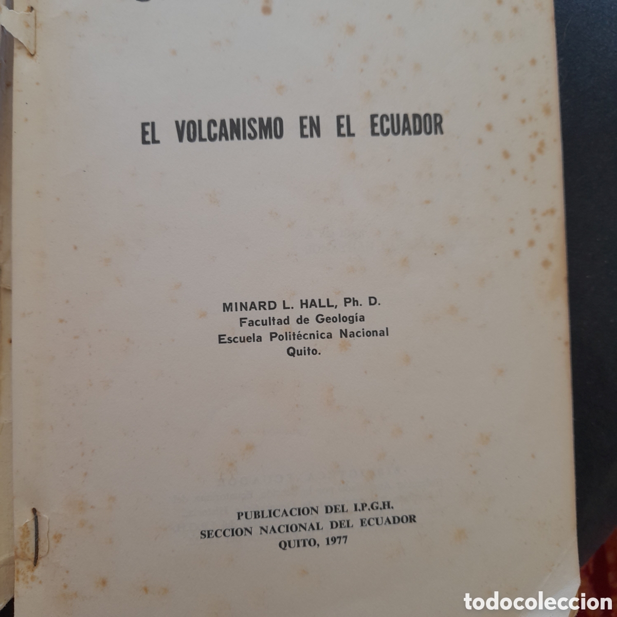 Libros de segunda mano: El volcanismo en Ecuador. Minard L. Hall - Foto 2