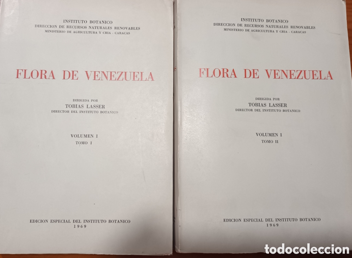 Libros de segunda mano: FLORA DE VENEZUELA . TOB&Iacute;AS LASSER. DOS TOMOS. VOLKMAR VARESCHI INSTITUTO BOT&Aacute;NICO CARACAS 1969.