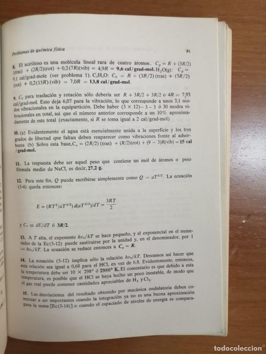 Libros de segunda mano de ciencias: Problemas de qu&iacute;mica f&iacute;sica, A. W. Adamson - Foto 3