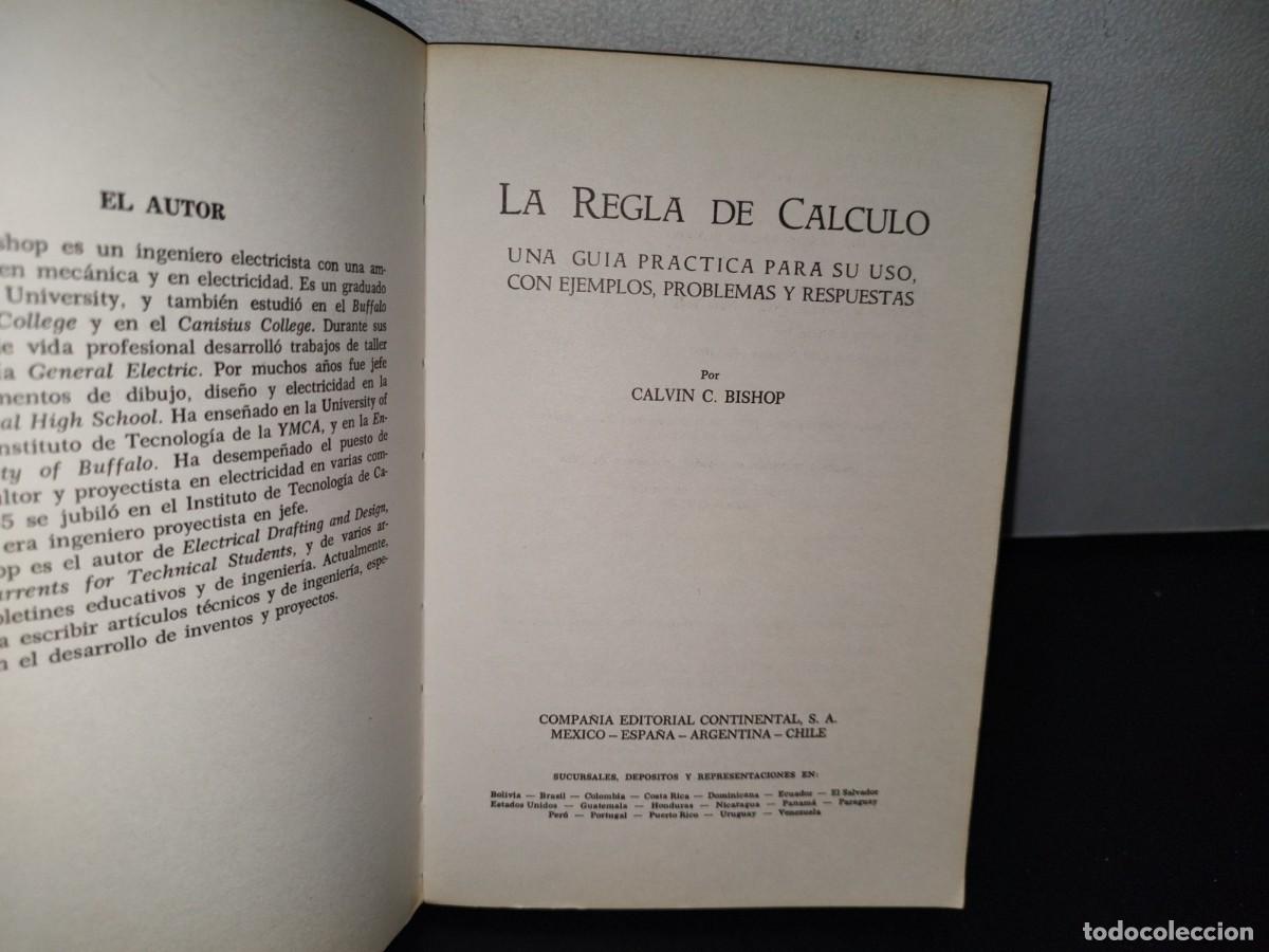 Libros de segunda mano de ciencias: 76- LA REGLA DE C&Aacute;LCULO - CALVIN C. BISHOP - Foto 4