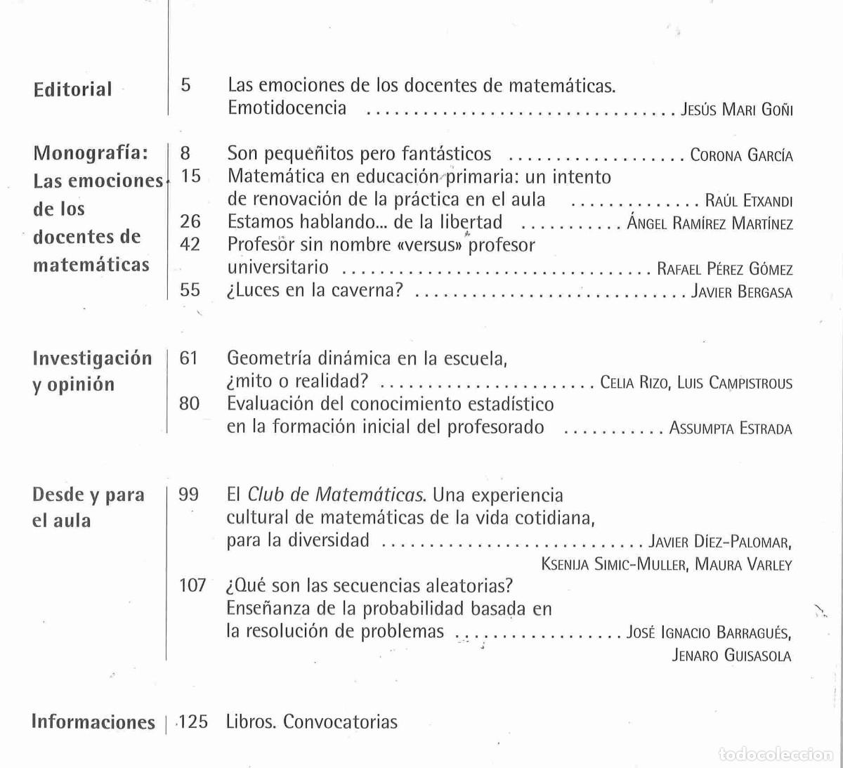 Libros de segunda mano de ciencias: Uno n&ordm; 45. Revista de Did&aacute;ctica de las Matem&aacute;ticas. 2007 - Foto 2