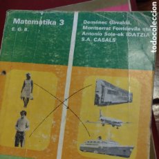 Libros de segunda mano de Ciencias: MATEMÁTIKA 3° EGB .S.A. CASALS . IDIOMA EUSKERA,VASCO