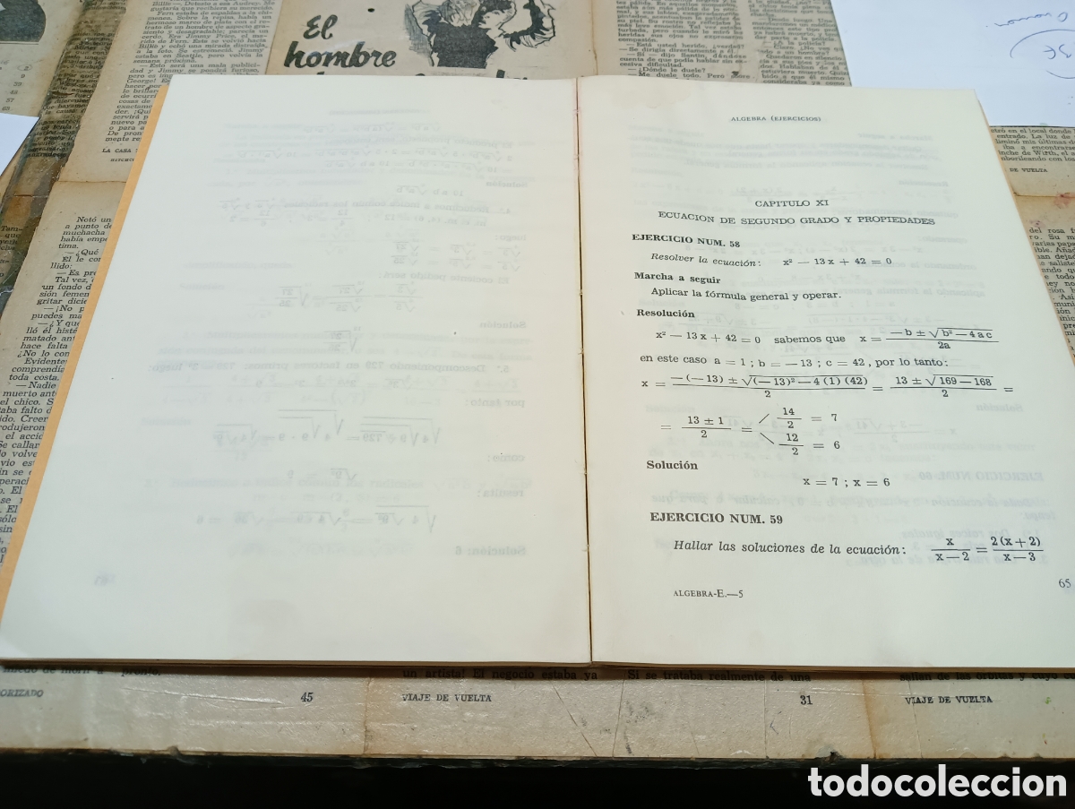 Libros de segunda mano de ciencias: Las Matem&aacute;ticas vivas Tomo II . Algebra pr&aacute;ctica. - Foto 2