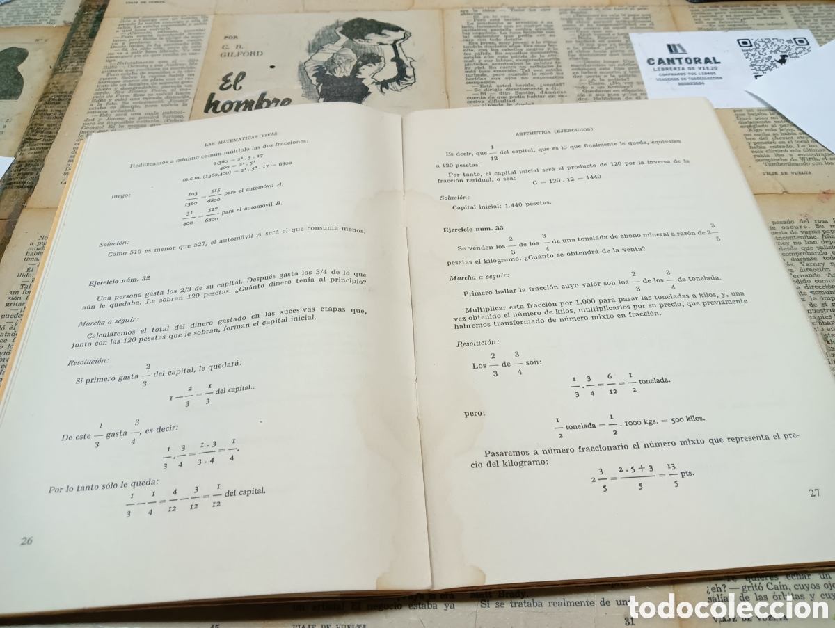 Libros de segunda mano de ciencias: Las Matem&aacute;ticas vivas Tomo IV. Aritm&eacute;tica. Parte pr&aacute;ctica. - Foto 2