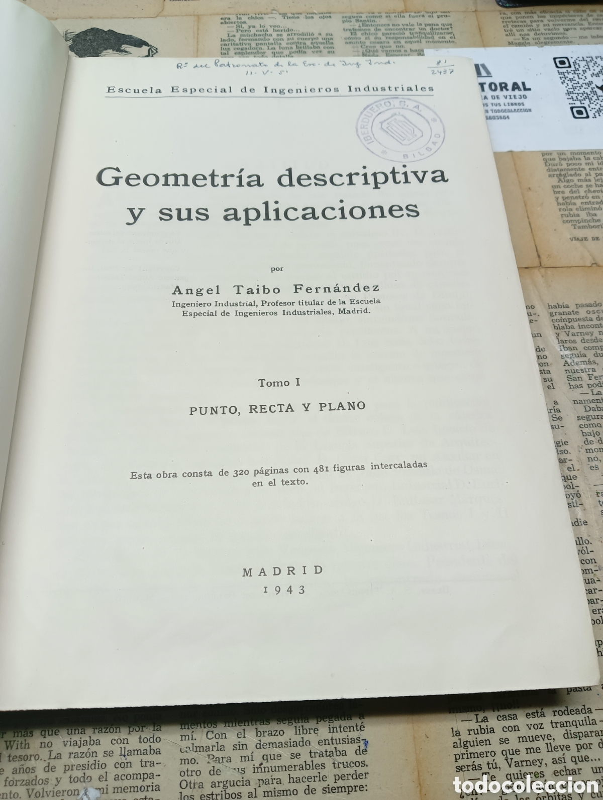 Libros de segunda mano de ciencias: Geometr&iacute;a Descriptiva y sus Aplicaciones. - Foto 2
