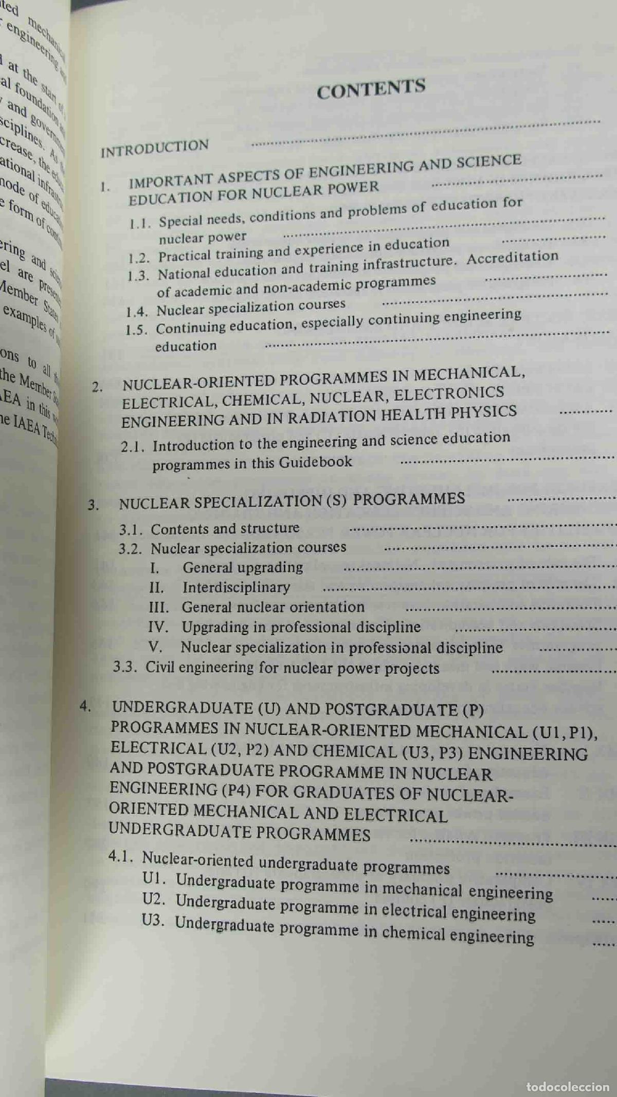 Libros de segunda mano de ciencias: ENGINEERING AND SCIENCE EDUCATION FOR NUCLEAR POWER. A GUIDEBOOK - Foto 2