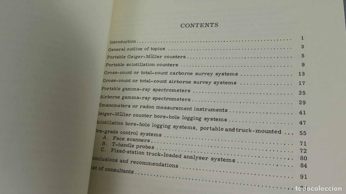 Libros de segunda mano de ciencias: Recommended instrumentation for Uranium and Thorium exploration. - Foto 2