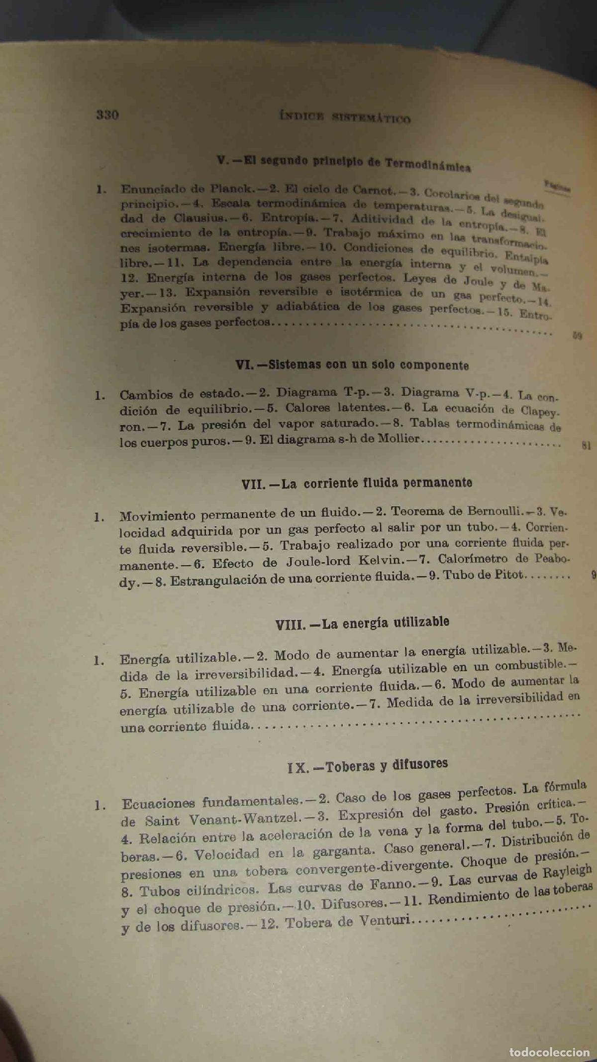 Libros de segunda mano de ciencias: Termodin&aacute;mica aplicada. Palacios. CON 2 DESPLEGABLES - Foto 4