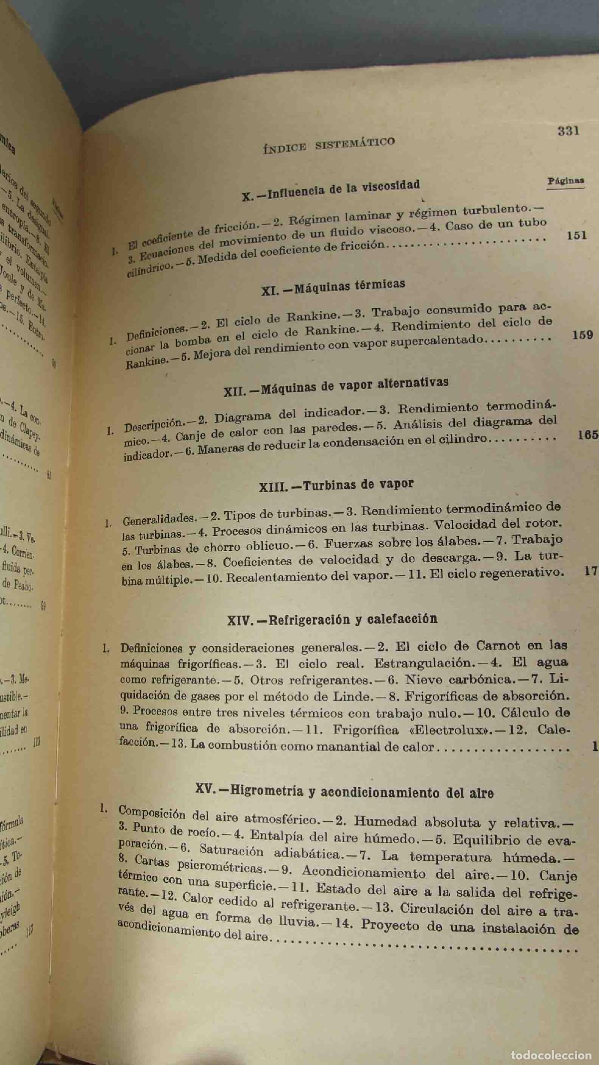 Libros de segunda mano de ciencias: Termodin&aacute;mica aplicada. Palacios. CON 2 DESPLEGABLES - Foto 5